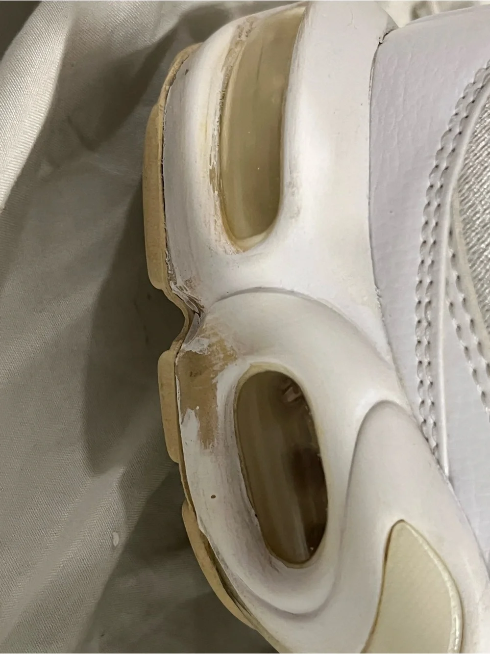 Nike Air Max Plus Men's Triple White Running Shoes Size US11.5